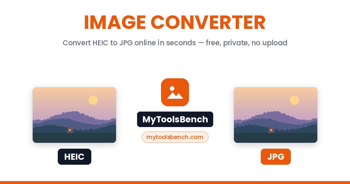Image Converter on MyToolsBench — example of converting a photo to another format, before and after